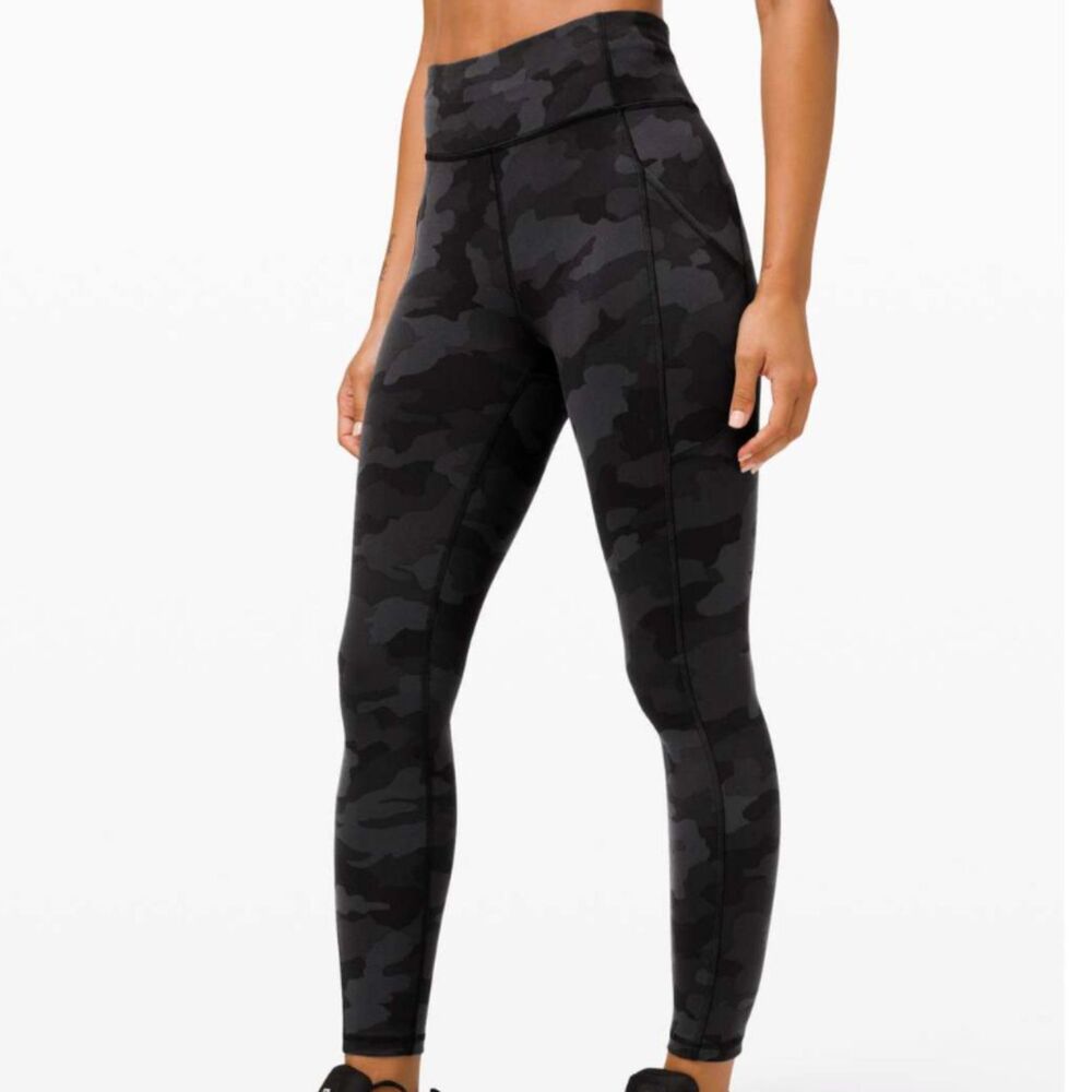 Lululemon Invigorate High-Rise Tight 25"Heritage 365 Camo Deep Coal Multi Size 2